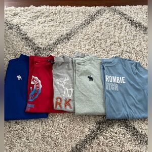 Abercrombie - bundle 5 short sleeve tees - boys size 13/14